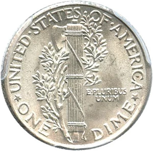 image for: 1934 10c PCGS MS65
