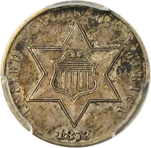 image for: 1873 3cS PCGS/CAC Proof 45 - Scarce Proof Only Issue!