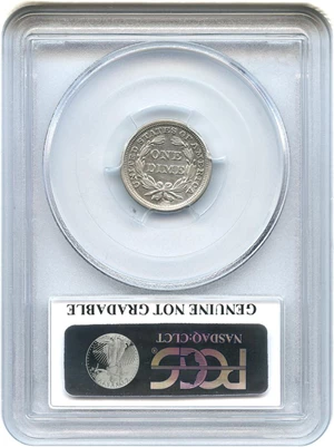 image for: 1852 10c PCGS Genuine, Tooled XF Details - No Reserve!