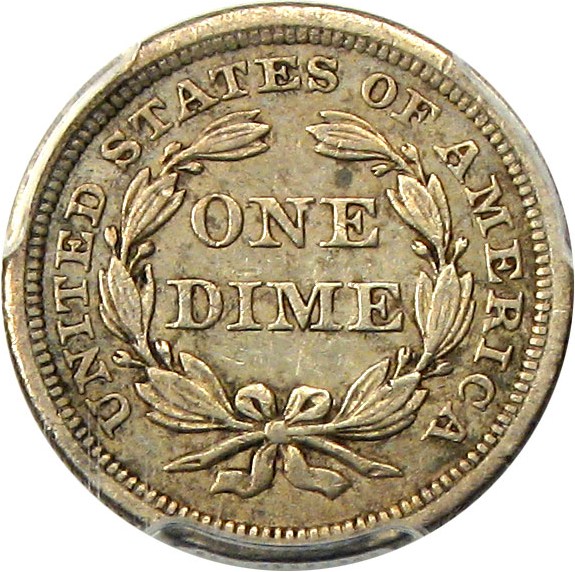 image for: 1840 10c PCGS/CAC XF40 (With Drapery)