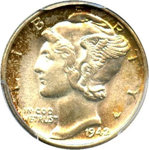 image for: 1942 10c PCGS MS67