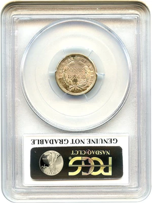 image for: 1841 10c PCGS Genuine, Cleaning UNC Details