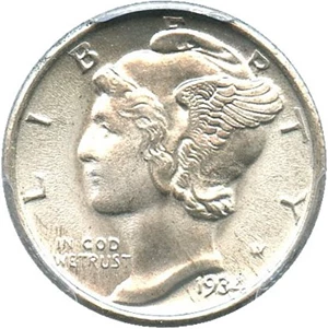 image for: 1934 10c PCGS MS66