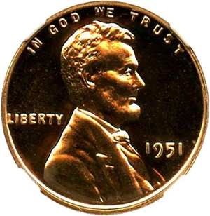 image for: 1951 1c NGC Proof 67 RD