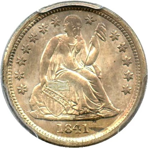 image for: 1841 10c PCGS Genuine, Cleaning UNC Details