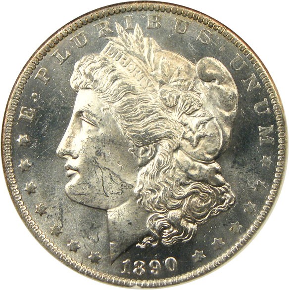 image for: 1890-O $1 NGC MS63 PL