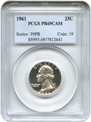 image for: 1961 25c PCGS Proof 69 CAM