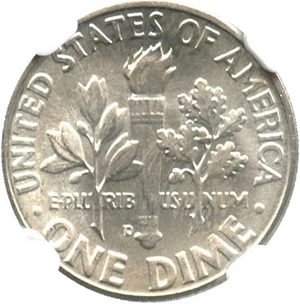 image for: 1949-D 10c NGC MS65 FT - No Reserve!