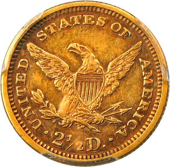 image for: 1881 $2 1/2 PCGS AU50 - Very Low Mintage