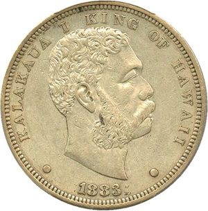 image for: Hawaii 1883 $1 PCGS AU50