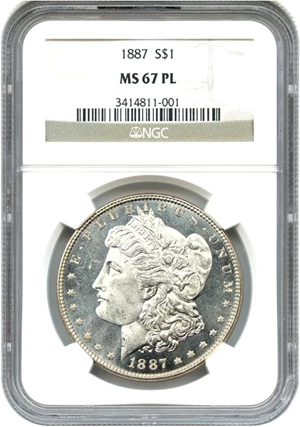 image for: 1887 $1 NGC MS67 PL - Stunning Gem Prooflike Morgan