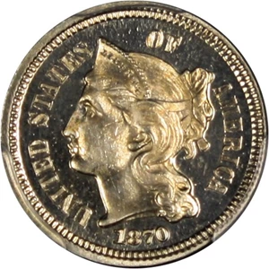 image for: 1870 3cN PCGS/CAC Proof 65 CAM