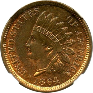 image for: 1864 1c NGC/CAC MS64 RB (Bronze)