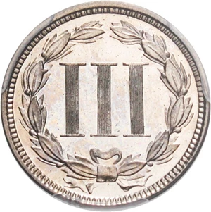 image for: 1866 3cN PCGS/CAC Proof 66 DCAM