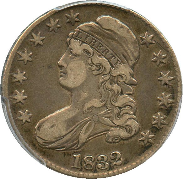 image for: 1832 50c PCGS VF30 (Large Letters, O-101a)