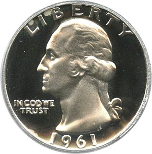 image for: 1961 25c PCGS Proof 69 CAM