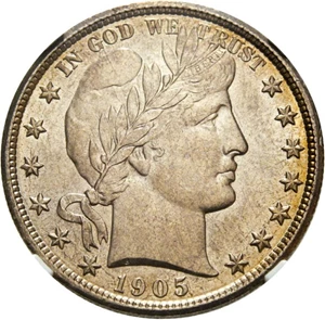image for: 1905 50c NGC/CAC MS64 - Scarce Date - No Reserve!