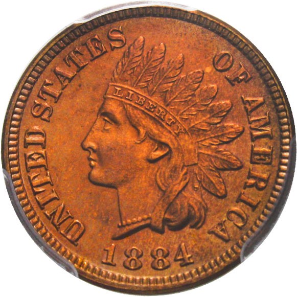 image for: 1884 1c PCGS Proof 65 RD