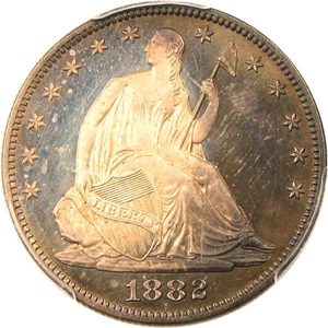 image for: 1882 50c PCGS/CAC Proof 65 CAM - Colorful Toning