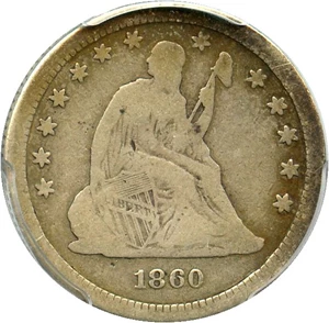 image for: 1860-S 25c PCGS/CAC VG-8 - Rare Date