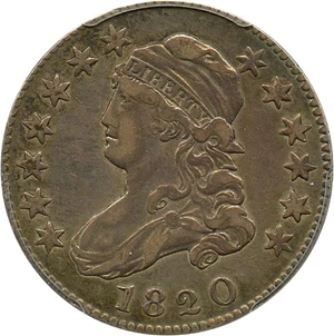image for: 1820 25c PCGS/CAC XF40 (Large O, B-2)