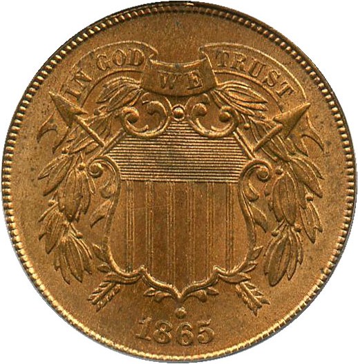 image for: 1865 2c PCGS MS65 RD - No Reserve!