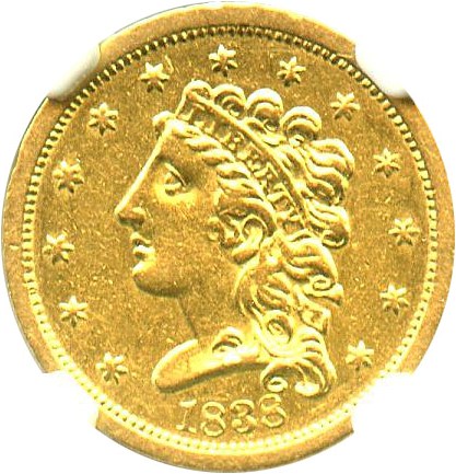 image for: 1838 $2 1/2 NGC AU53