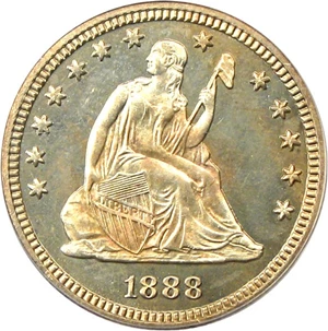 image for: 1888 25c PCGS Proof 64 - No Reserve!