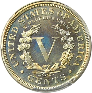 image for: 1901 5c PCGS/CAC Proof 66 CAM - Colorful Toning