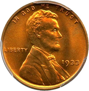 image for: 1933 1c PCGS/CAC MS67 RD - Registry Quality Gem, Tied for Finest - No Reserve!