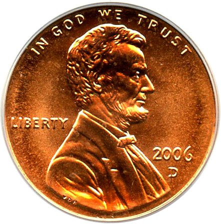 image for: 2006-D 1c PCGS MS66 RD