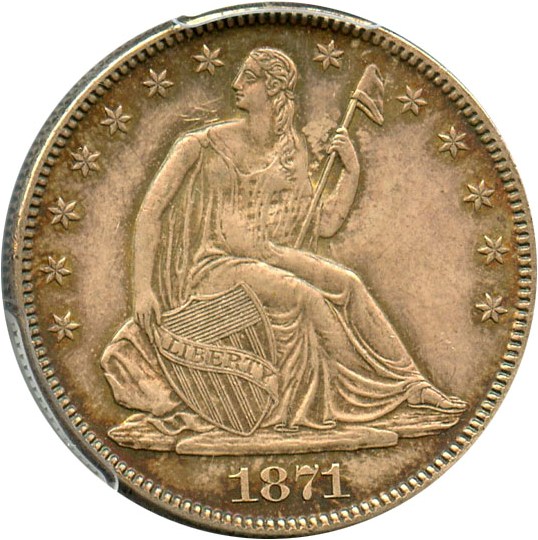 image for: 1871 50c PCGS MS64 - No Reserve!