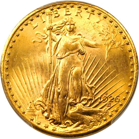 image for: 1926-S $20 PCGS/CAC MS64 - Wonderful Near Gem Key Date