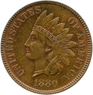image for: 1880 1c PCGS MS64 BN