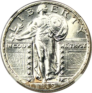 image for: 1919-S 25c NGC MS64 FH - Key Date