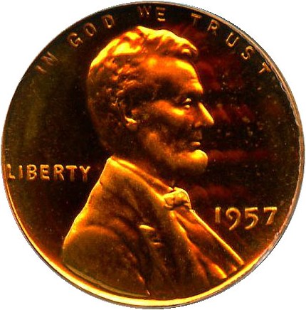 image for: 1957 1c PCGS Proof 67 RD CAM