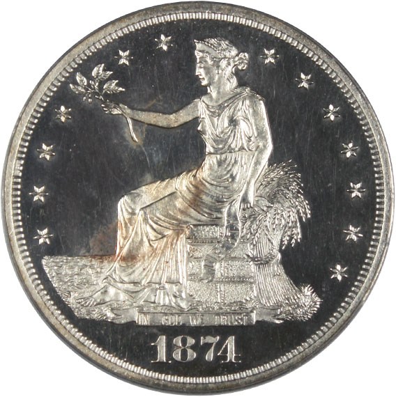 image for: 1874 Trade$ PCGS Proof 64 CAM