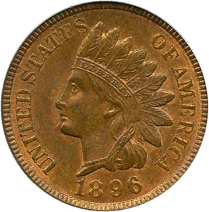 image for: 1896 1c PCGS MS64 RB