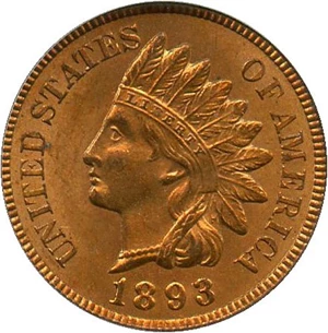 image for: 1893 1c PCGS MS64 RB