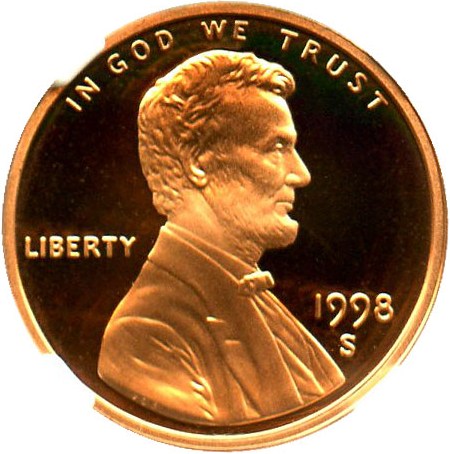 image for: 1998-S 1c NGC Proof 69 RD DCAM (Close AM) - No Reserve!