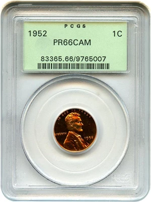 image for: 1952 1c PCGS Proof 66 RD CAM OGH
