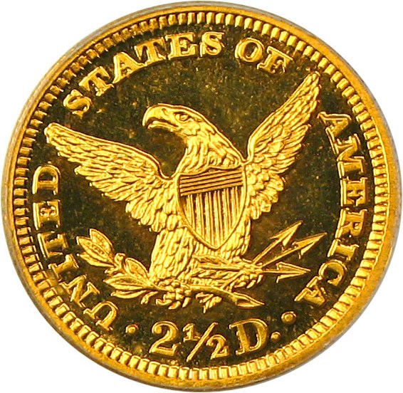 image for: 1905 $2 1/2 PCGS/CAC Proof 65 CAM - Superb Gem Proof Gold