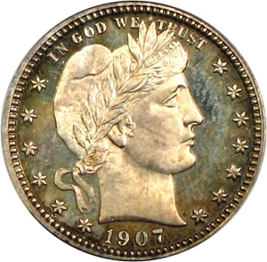 image for: 1907 25c PCGS Proof 64
