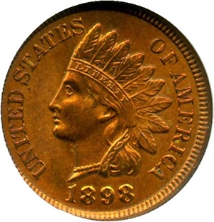 image for: 1898 1c NGC MS65 RB