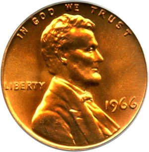 image for: 1966 1c PCGS MS68 RD (Special Mint Set)
