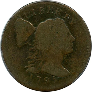 image for: 1795 1c PCGS/CAC VG-8 (Plain Edge)
