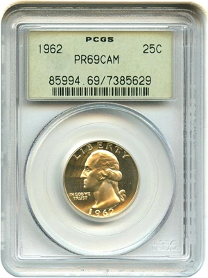 image for: 1962 25c PCGS Proof 69 CAM OGH