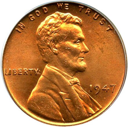 image for: 1947 1c PCGS MS66 RD