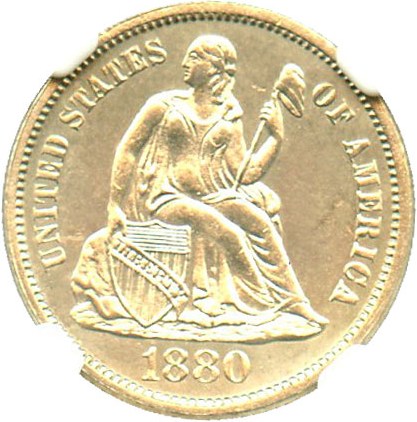 image for: 1880 10c NGC Proof 63