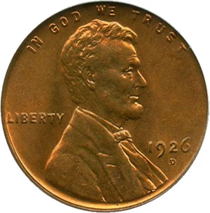 image for: 1926-D 1c PCGS MS64 RD